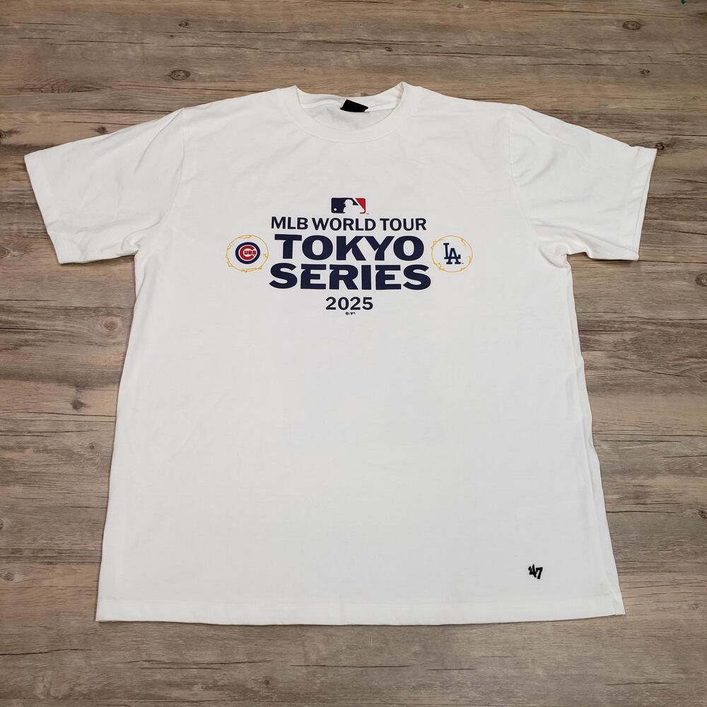 Chicago Cubs Los Angeles Dodgers Shirt Mens XL White MLB Baseball Tokyo 2025 47
